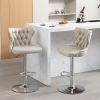 Swivel PU Barstools Adjusatble Seat Height from 25-33 Inch