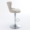 Swivel PU Barstools Adjusatble Seat Height from 25-33 Inch