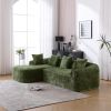 COOLMORE Boucle Sofa 3 Seater for Living Room Oversized Comfy Sofa L-Shape Sofa Couch with Chaise Home Furniture Sleeper Sectional Sofa for Apartment