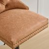 A&A Furniture,Aged and Retro PU Swivel Barstools Adjusatble Seat Height from 26-33 Inch